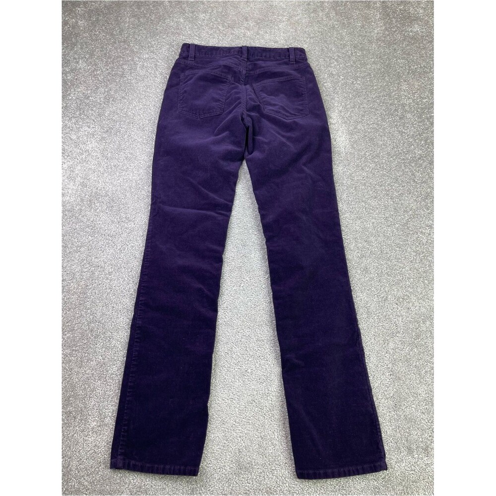 Talbots Heritage Corduroy Pants Women’s 2 Purple Straight Leg Mid-Rise Stretch - Picture 3 of 12